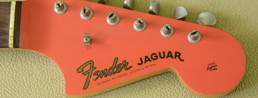 Fiesta Red Fender Jaguar Headstock