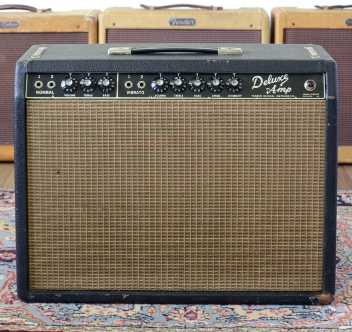 Vintage Blackface 1965 Fender Deluxe Amplifier